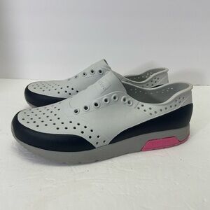 NATIVE Black & White Slip On Sneakers Women’s Size 9